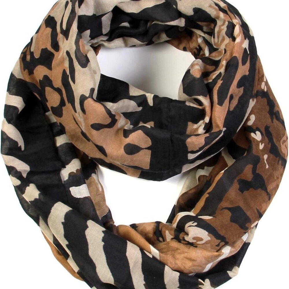 Classic Leopard Print Infinity Fashion Scarves